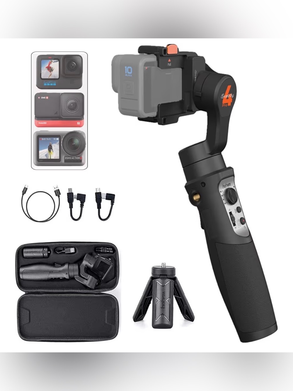 Hohem iSteady Action Camera Gimbal Stabilizer - Black